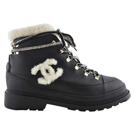 shearling chanel boots|High boots .